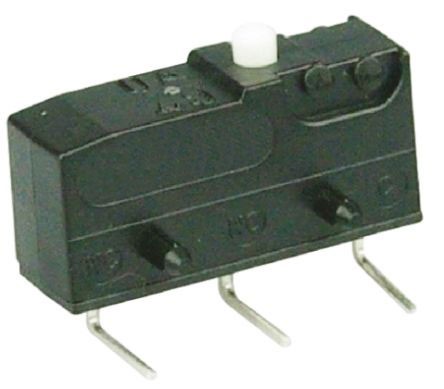ZF Button Micro Switch, Solder Terminal, 6 A, 250 V ac, SPDT, IP50
