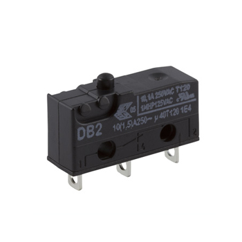 ZF Button Micro Switch, Solder Terminal, 10.1 A, 250 V ac, SPDT, IP50