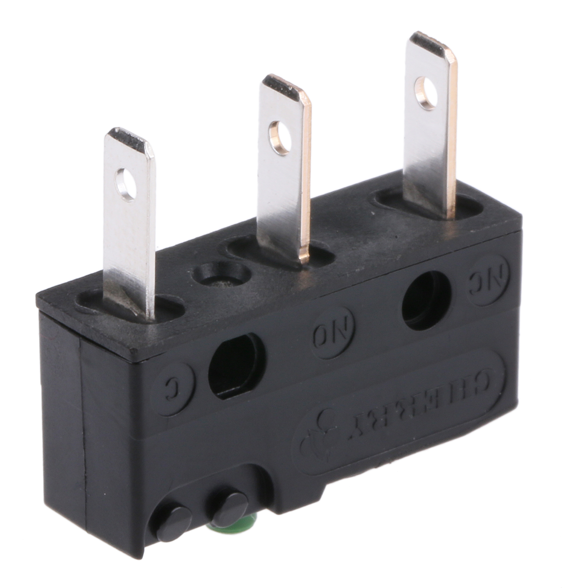 db3c-b1aa ZF Button Micro Switch, Tab Terminal, 100 mA, 250 V ac, SPDT, IP50