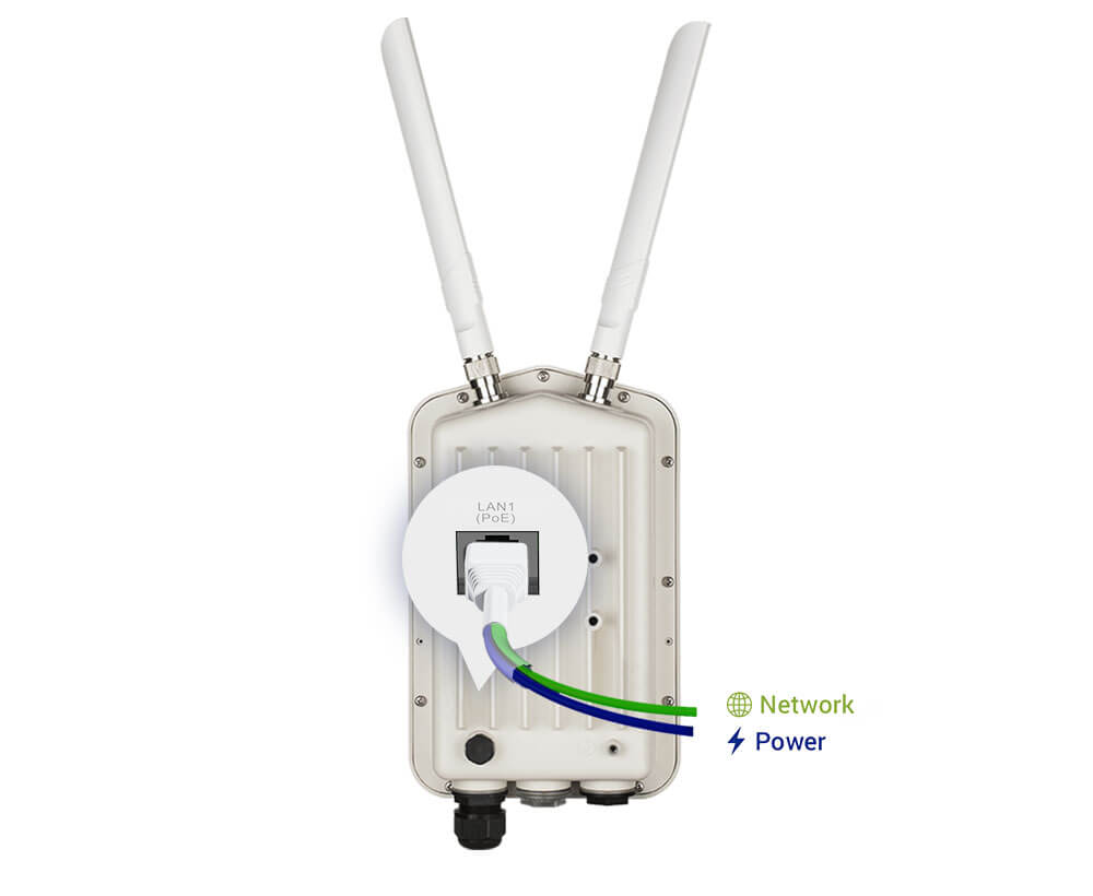D-Link Nuclias Wireless AC1300 Wave 2 Outdoor Cloud‑Managed Access Point 1 Port Wireless Access Point, IEEE 802.11 ac