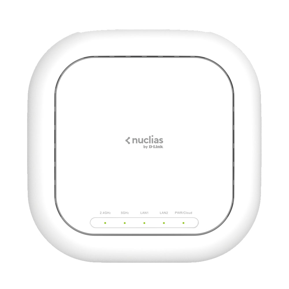 D-Link Nuclias AX3600 Wi-Fi 6 Cloud-Managed Access Point 2 Port Wireless Access Point, IEEE 802.11 ax, 2500Mbps