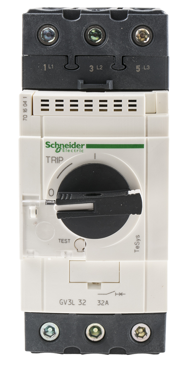Schneider Electric TeSys Thermal Circuit Breaker - GV3 3 Pole 690V Voltage Rating DIN Rail Mount, 32A Current Rating