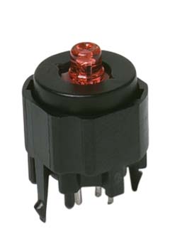 C & K Push Button Switch, Momentary, PCB, SPST, 30V dc, IP40