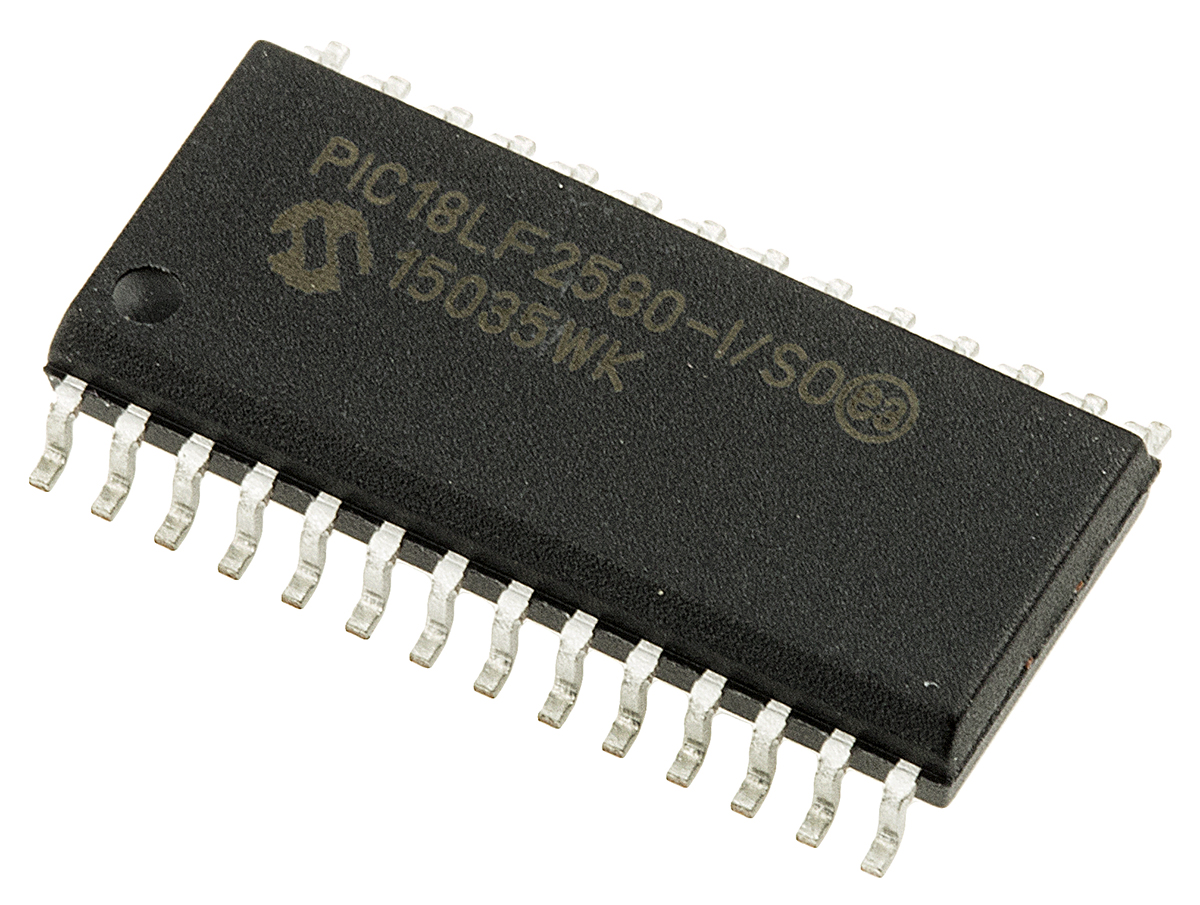 Microchip PIC18LF2580-I/SO, 8 bit PIC, PIC18LF2580 Microcontroller, 20 MHz, 256bit FLASH, 28-Pin SOIC