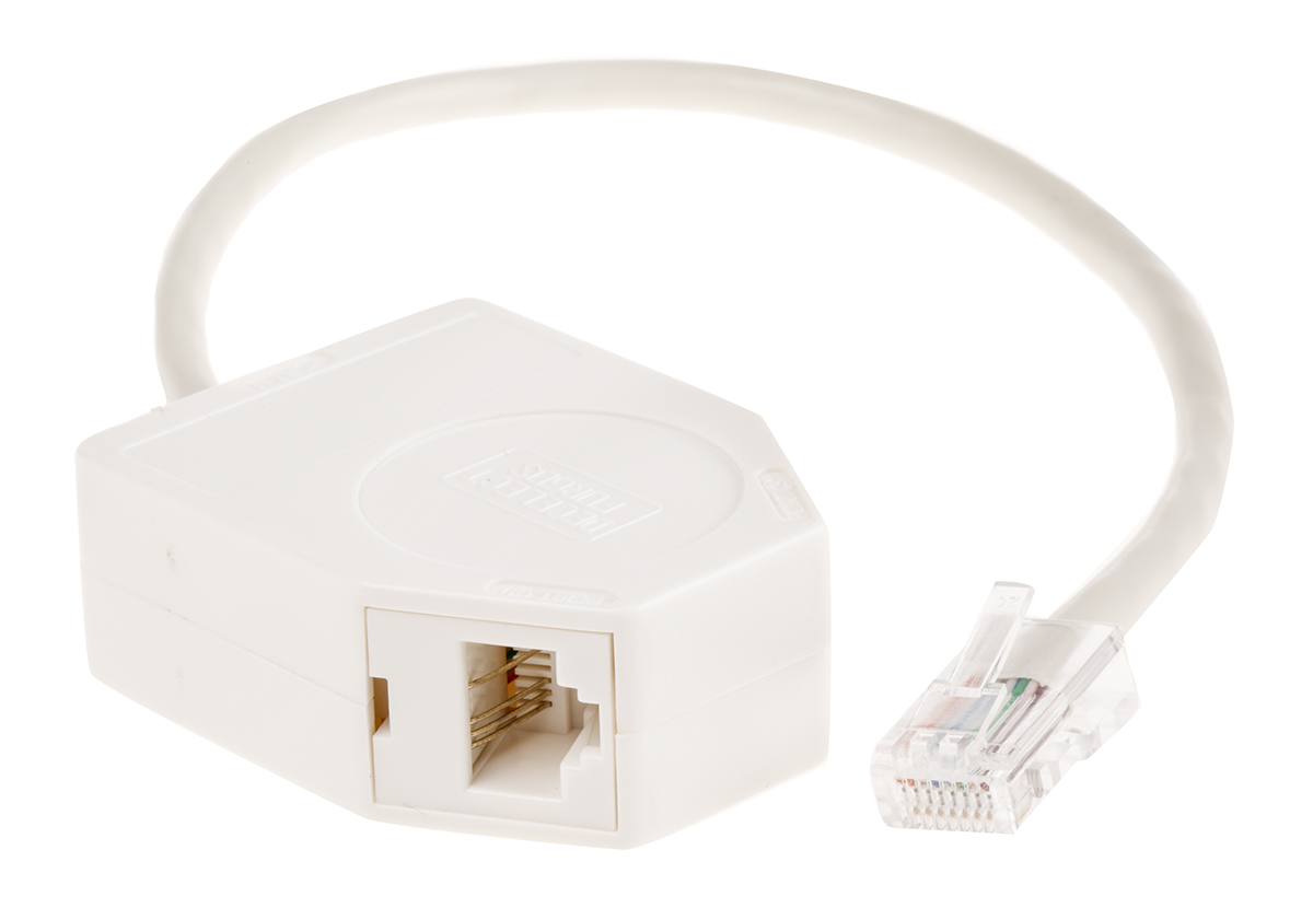 Decelect 3 Port RJ45 Shielded Splitter, Cat5e