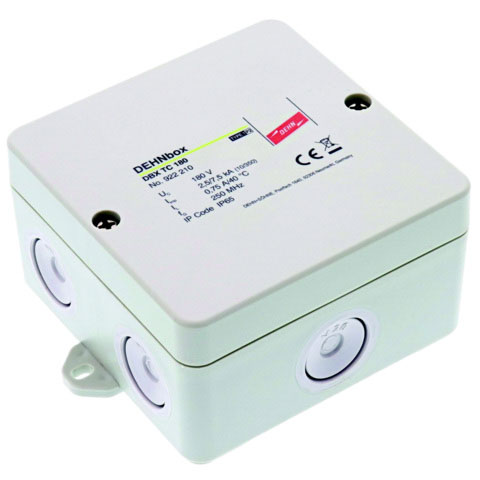 Dehn, DBX TC Surge Arrester 180V Maximum Voltage Rating 0.00075 kA Maximum Surge Current Surge Arrester