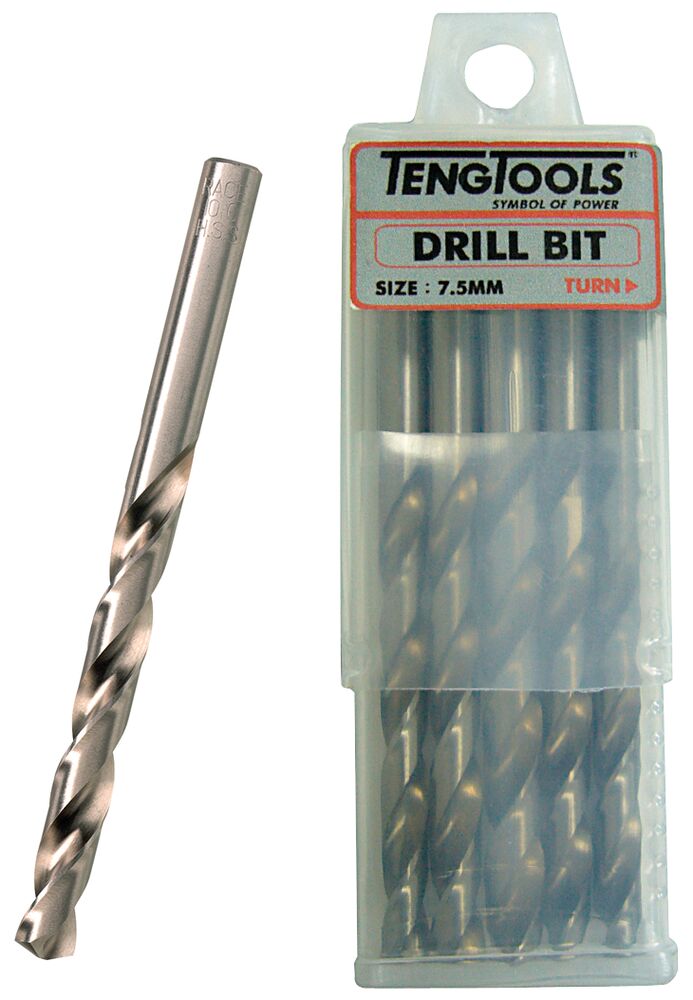 Teng Tools 5-Piece Jobber Drill Set for Cast Iron, Steel, 8.5 mm Max, 8.5 mm Min