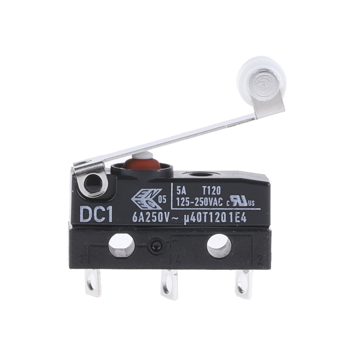 dc1c-a1rc ZF Roller Lever Micro Switch, Solder Terminal, 6 A, 250 V ac, SPDT, IP6K7