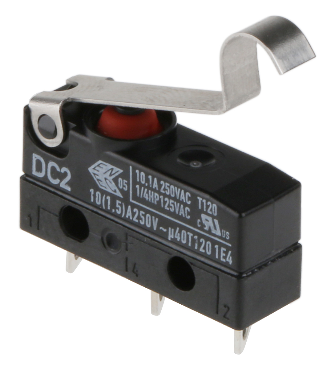 ZF Simulated Roller Lever Micro Switch, Solder Terminal, 10.1 A, 250 V ac, SPDT, IP6K7