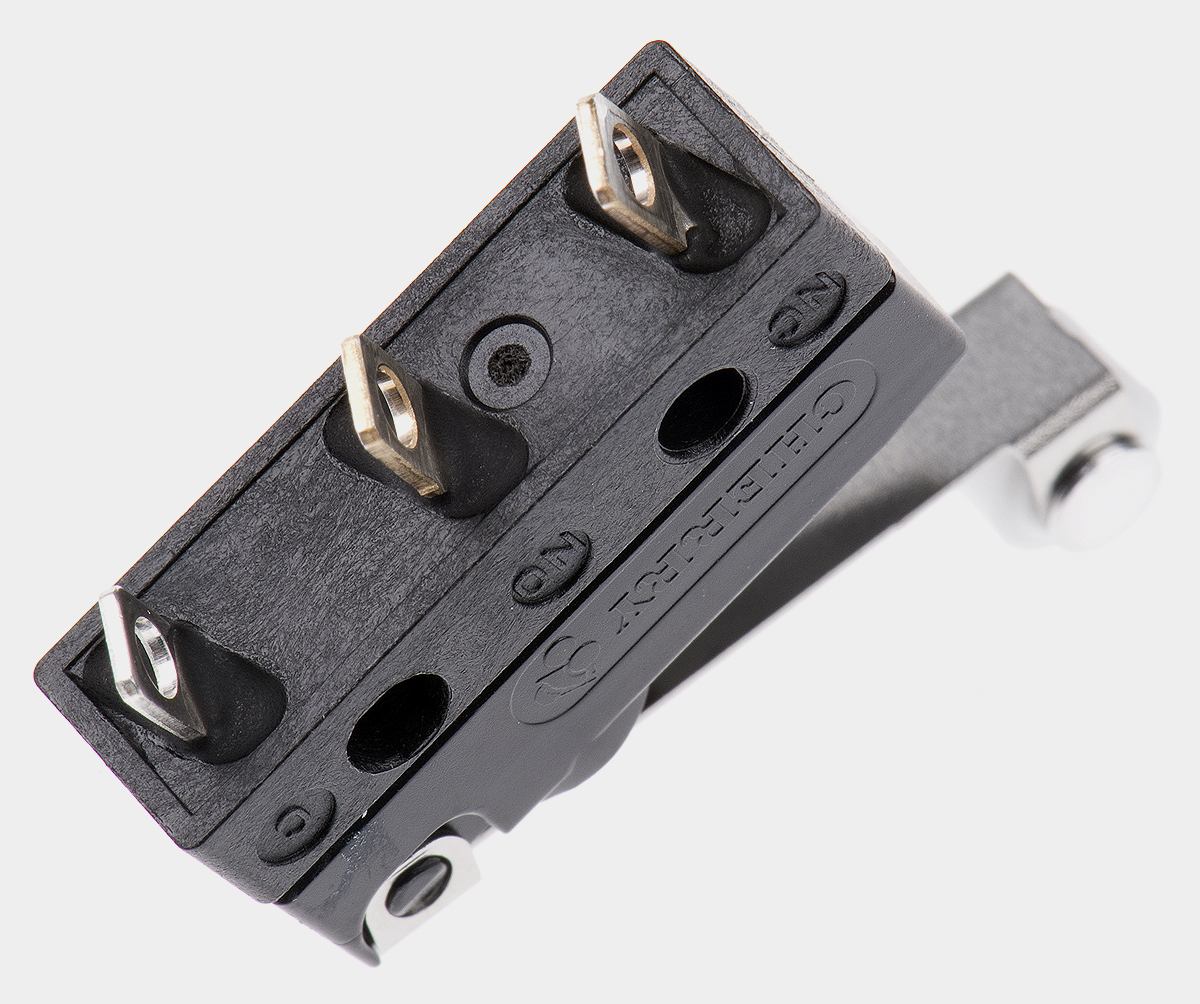 dc3c-a1rc ZF Roller Lever Micro Switch, Solder Terminal, 100 mA, 250 V ac, SPDT, IP6K7