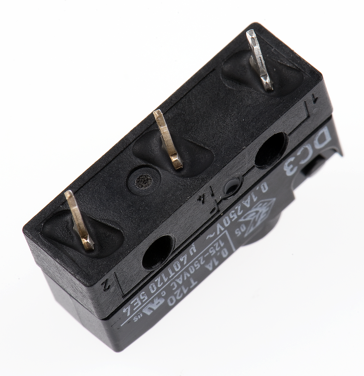 dc3c-h1aa ZF Button Micro Switch, Solder Terminal, 100 mA, 250 V ac, SPDT, IP6K7