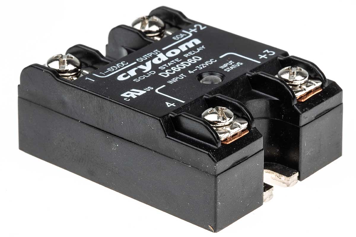 Sensata / Crydom DC Series Solid State Relay, 60 A Load, Panel Mount, 48 V dc Load, 32V dc Control