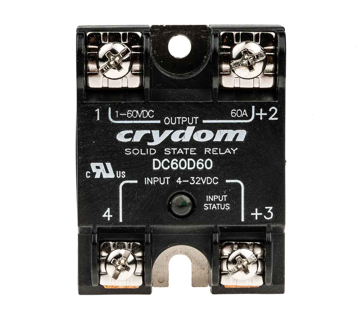 dc60d60 Sensata / Crydom DC Series Solid State Relay, 60 A Load, Panel Mount, 48 V dc Load, 32V dc Control