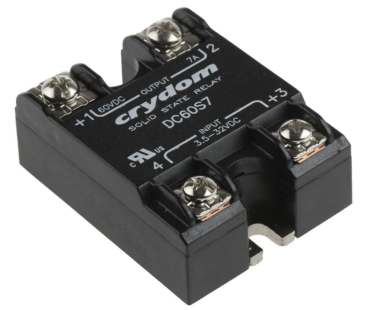 Sensata / Crydom D60 Series Solid State Relay, 7 A Load, Surface Mount, 60 V dc Load, 32V dc Control