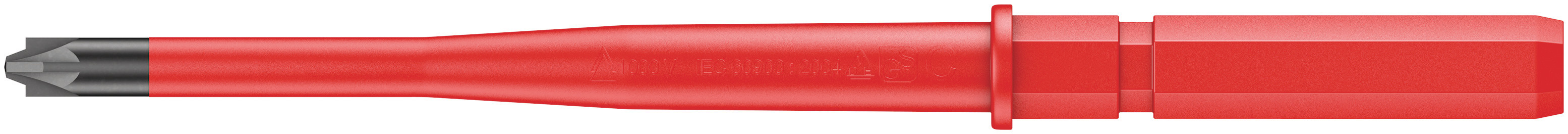 Wera Pozidriv Insulated Screwdriver Blade, PZ2 Tip, 154 mm Blade, VDE/1000V