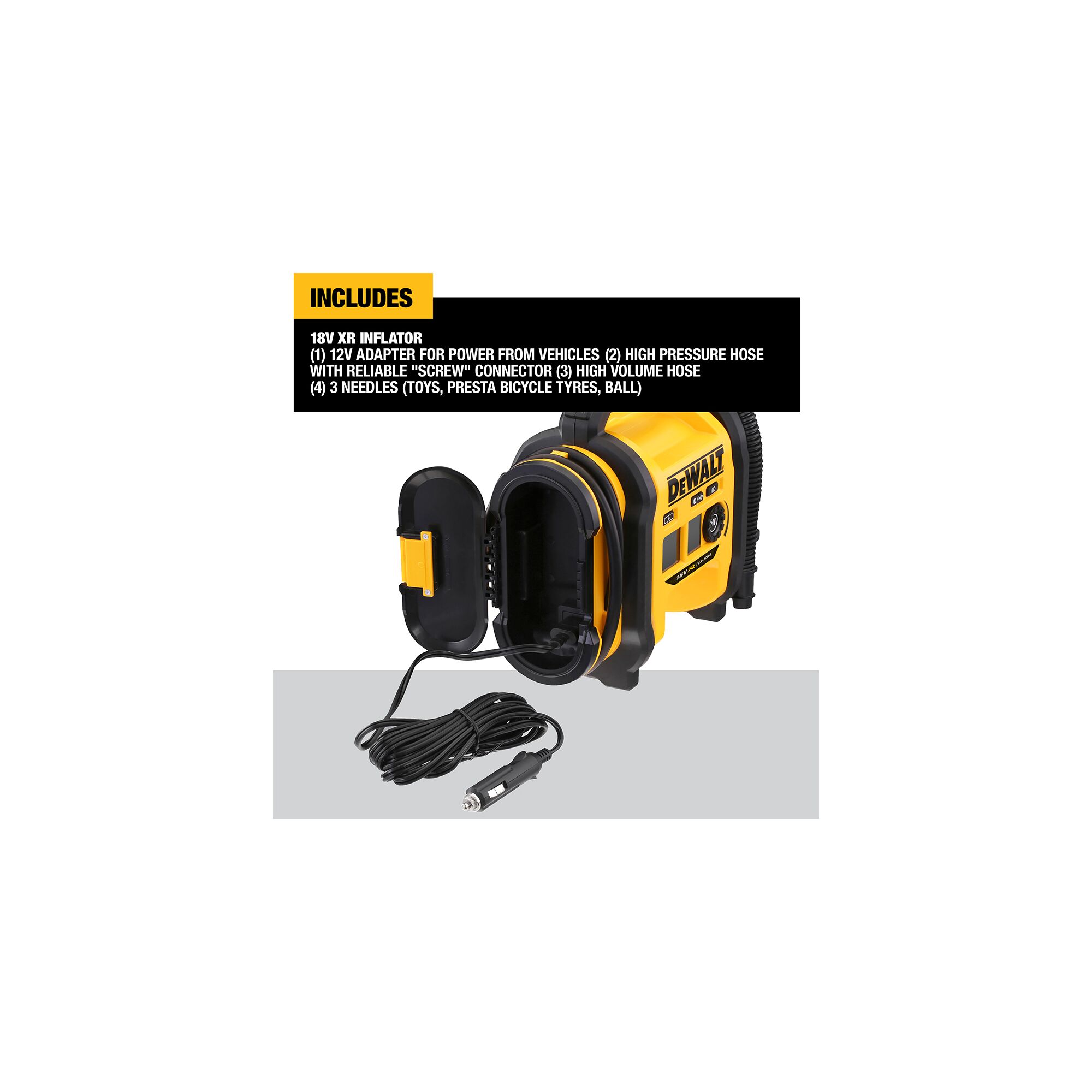 dcc018n-xj DeWALT Tyre Inflator 0 to 11 bar