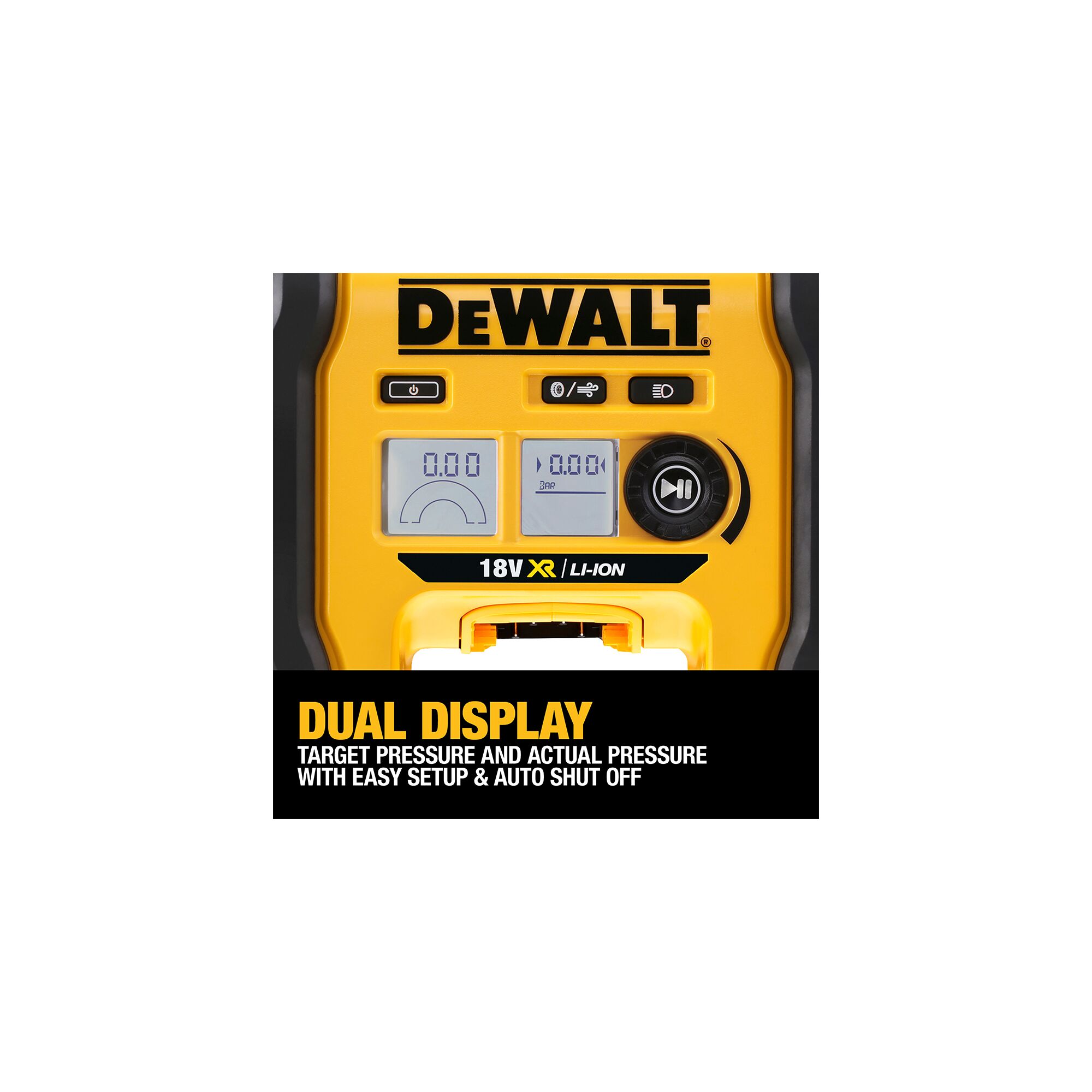 dcc018n-xj DeWALT Tyre Inflator 0 to 11 bar