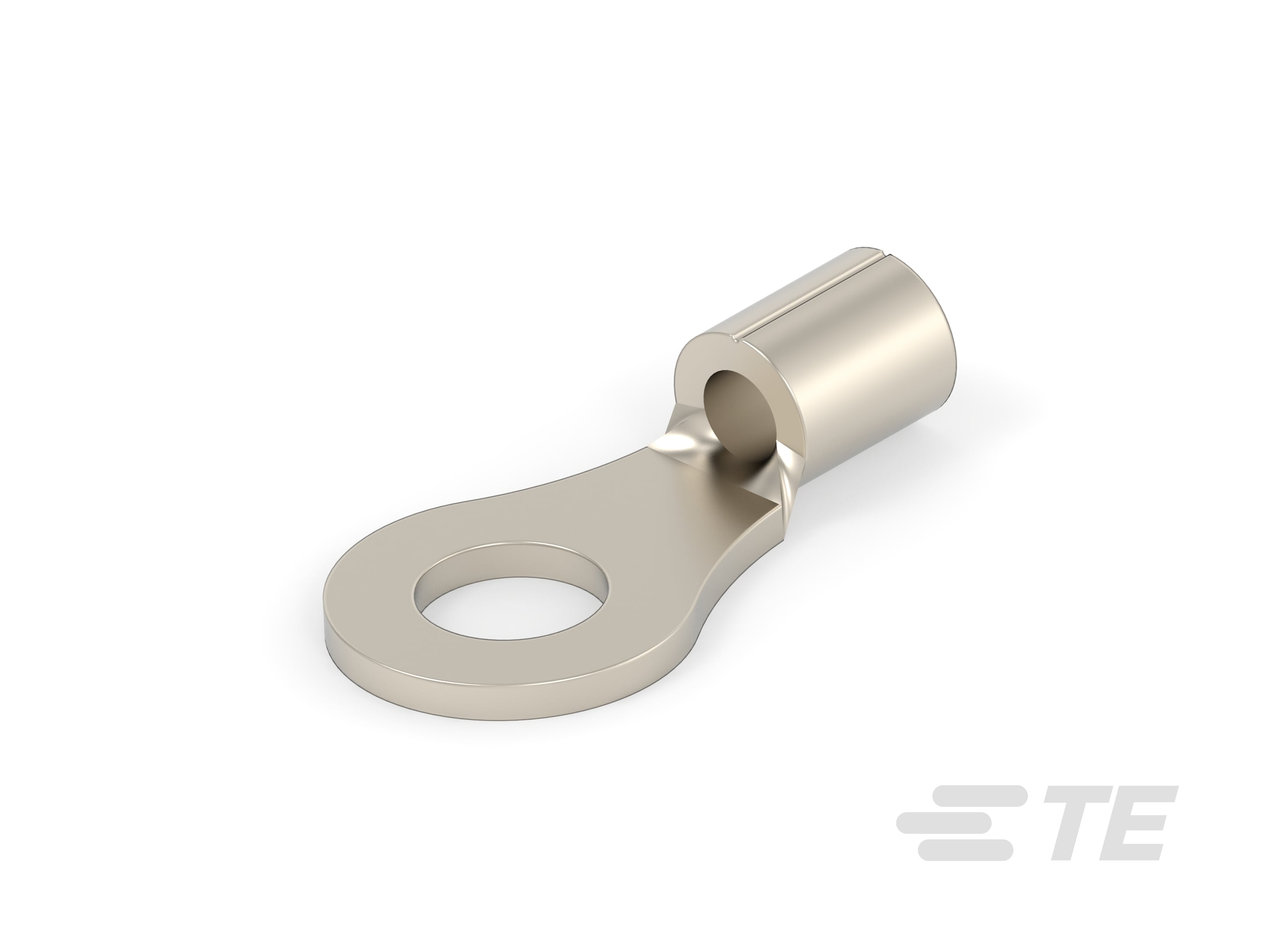 TE Connectivity, SOLISTRAND Uninsulated Ring Terminal, M3.5 (#6) Stud Size, Silver