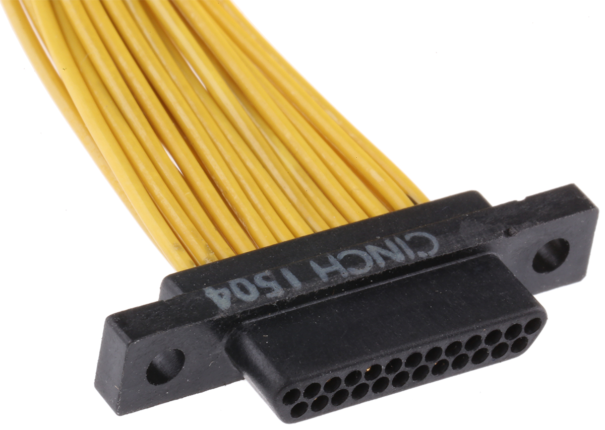 Cinch DCDA 25 Way Straight 1.27 mm Pitch Cable D-Sub Connector Male