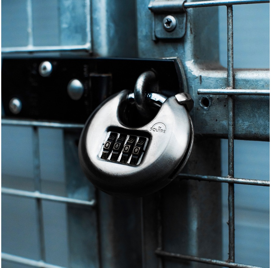 dcl1-combi Squire Padlock Steel Padlock Weatherproof, 8.5 mm Shackle, 70 mm Body