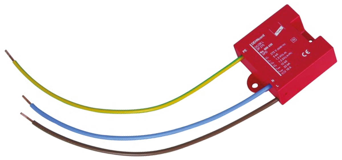 Dehn, DCOR Modular Surge Protector 275V ac Maximum Voltage Rating 20 kA Maximum Surge Current Type 2 Arrester