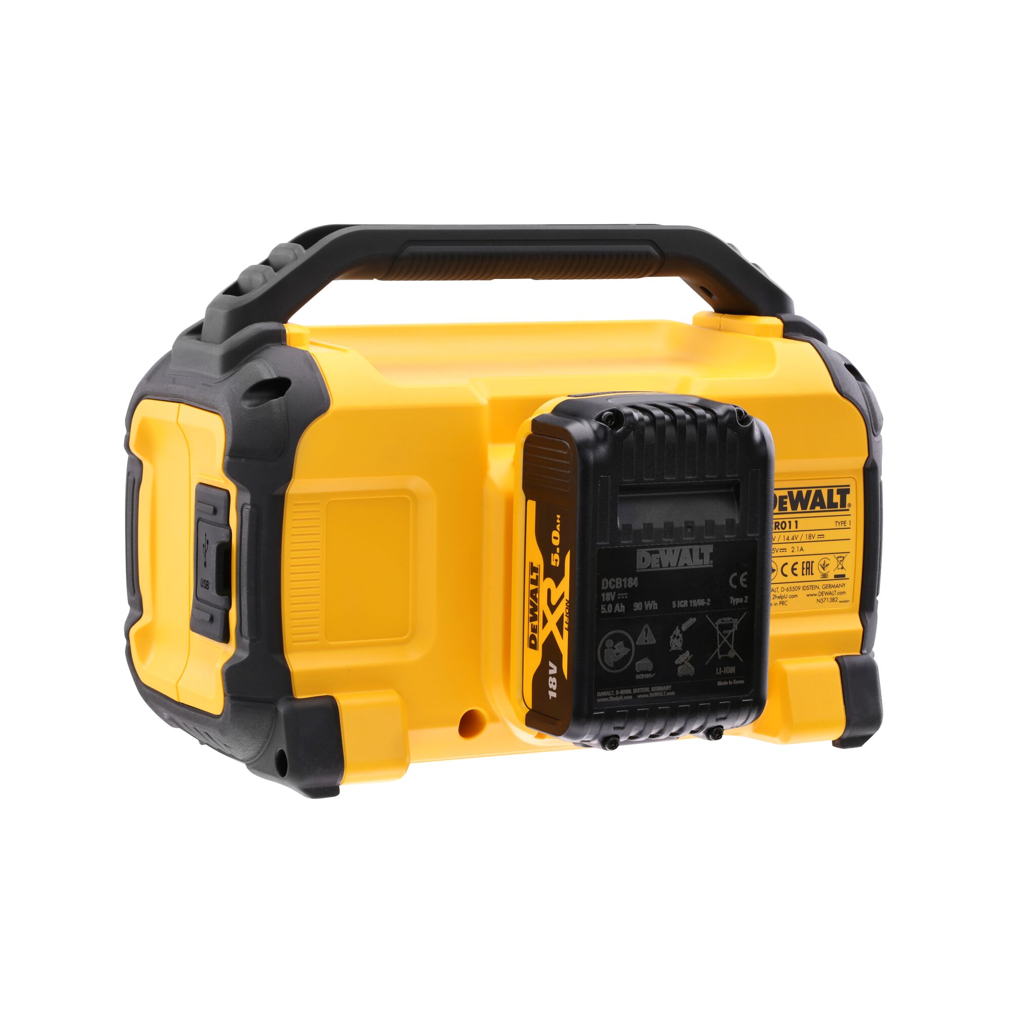 DeWALT DCR011-XJ 16W Yellow, Black Speaker