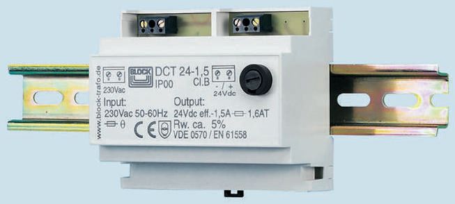 Block DCT Safety Isolating Transformer DIN Rail Power Supply 230V ac AC Input 12V dc, 4.00 A Output DC 48.00 W