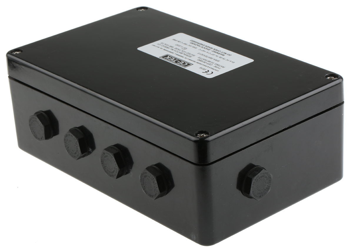 cep261690pa CE-TEK CEP-PA Series Black Glass Reinforced Polyester Junction Box, IP66, ATEX
