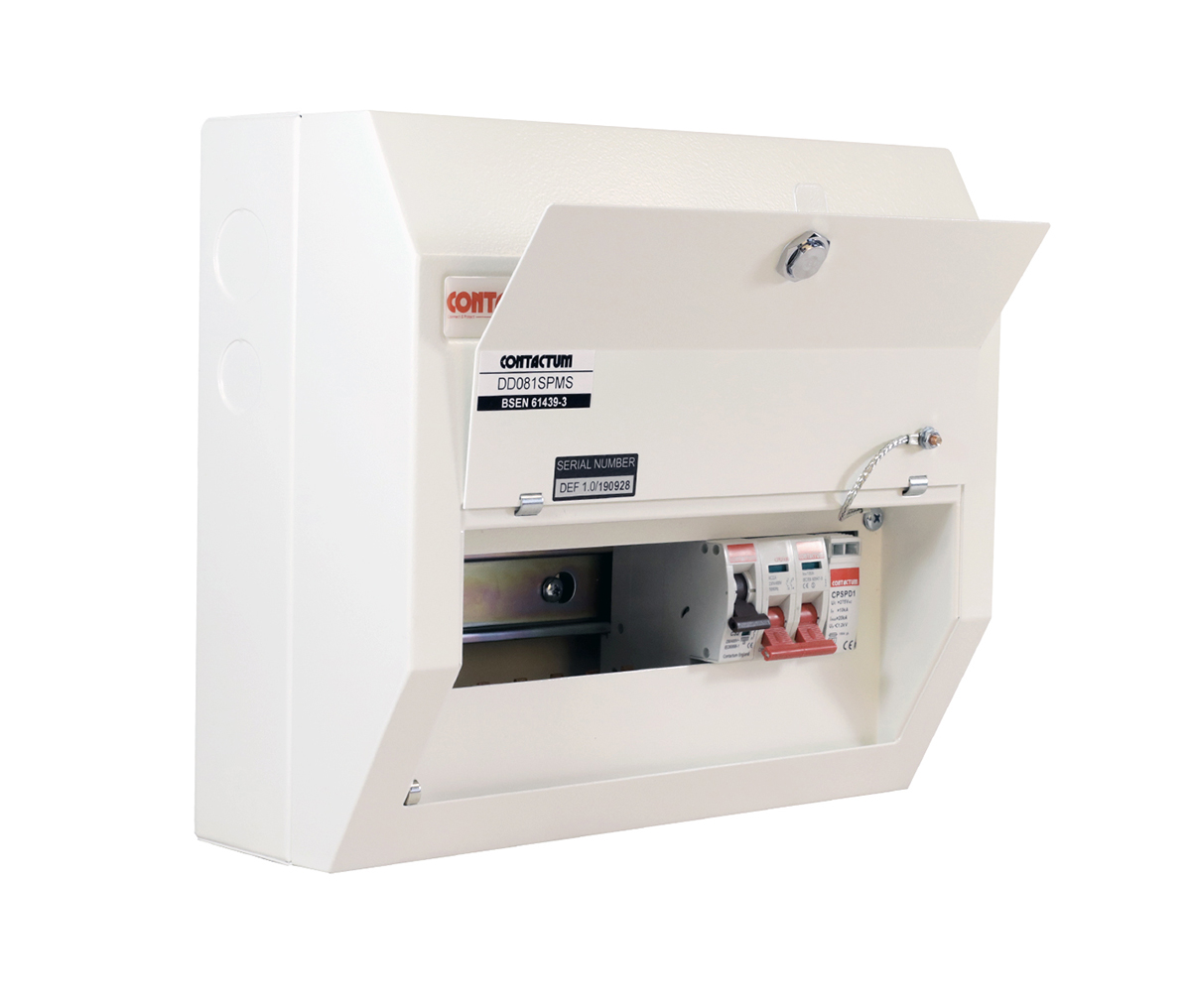 Contactum Steel Consumer Unit, 100A, BS EN 61439-3 IP4X Defender