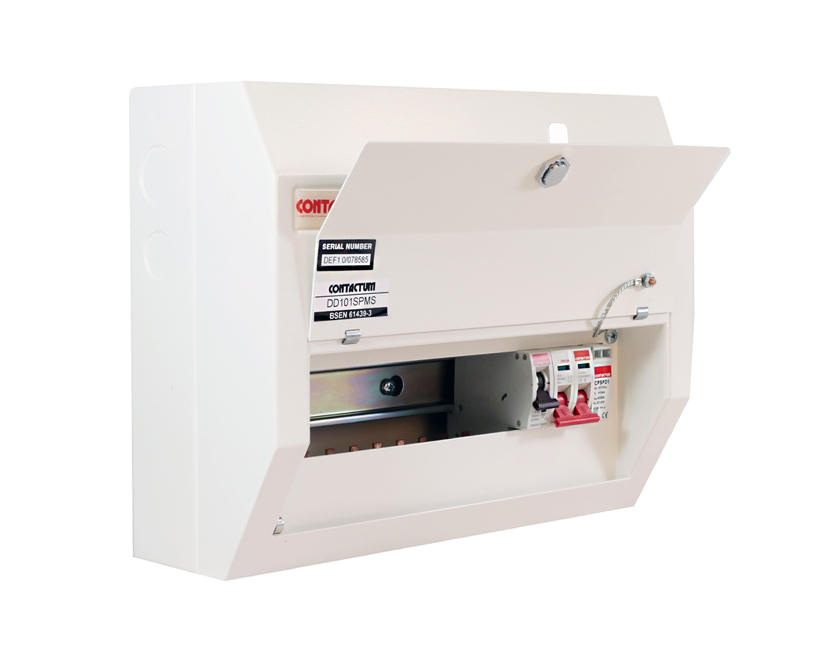 Contactum 10 Steel Consumer Unit, 100A, BS EN 61439-3 Defender