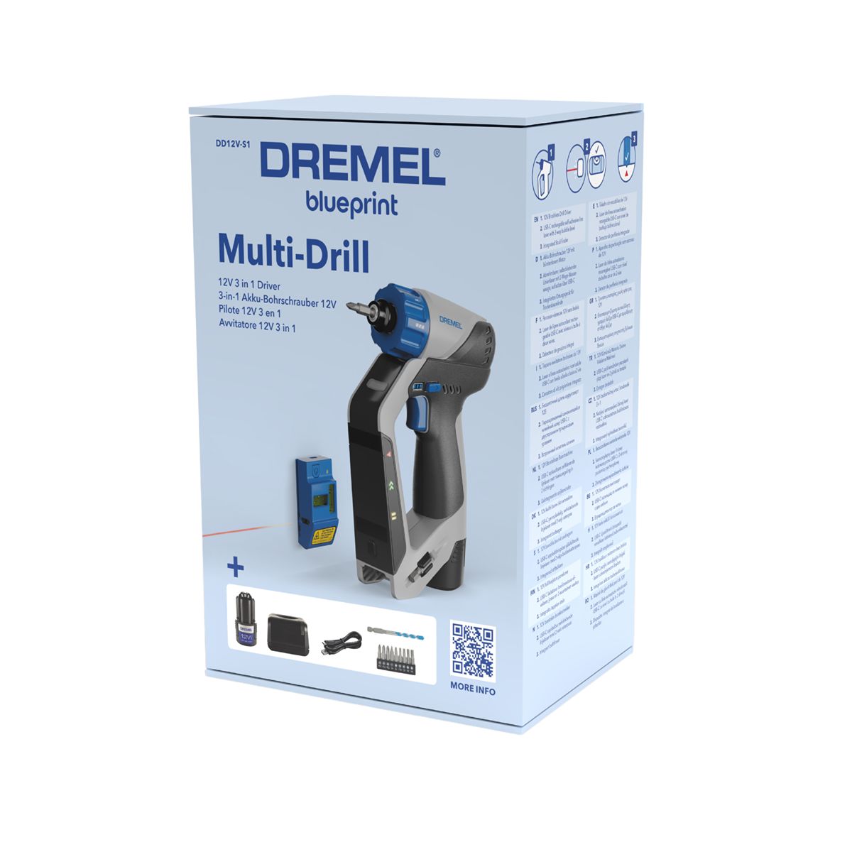 dd12v-s1 Dremel DD12V Hexagon Cordless, Type G - British 3-Pin 12 V 1/4 in 800rpm