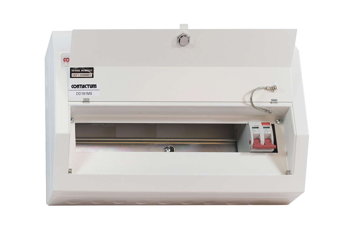 Contactum 16 Steel Consumer Unit, 100A, BS EN 61439-3 IP4X Defender