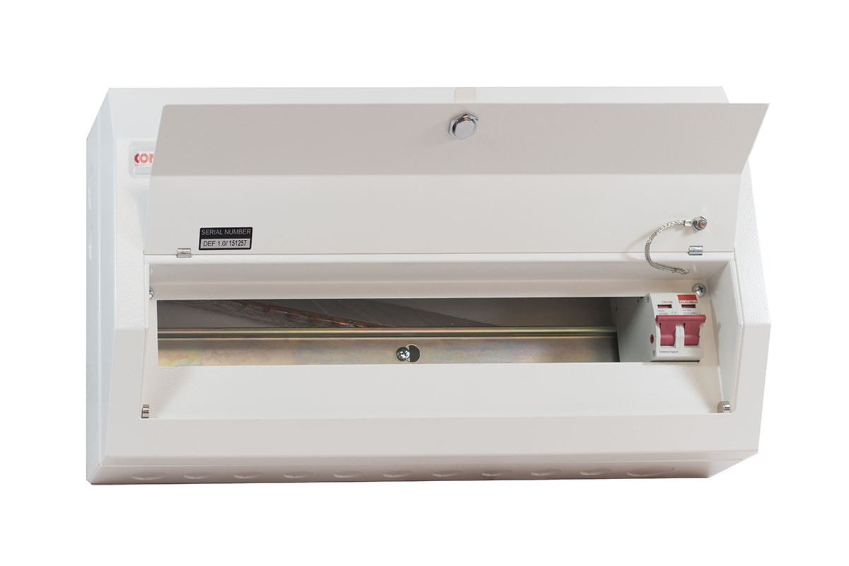 Contactum 20 Steel Consumer Unit, 100A, BS EN 61439-3 IP4X Defender