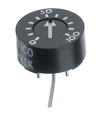 100kΩ, Through Hole Trimmer Potentiometer 1W Top Adjust TT ElectronicsBI, 93