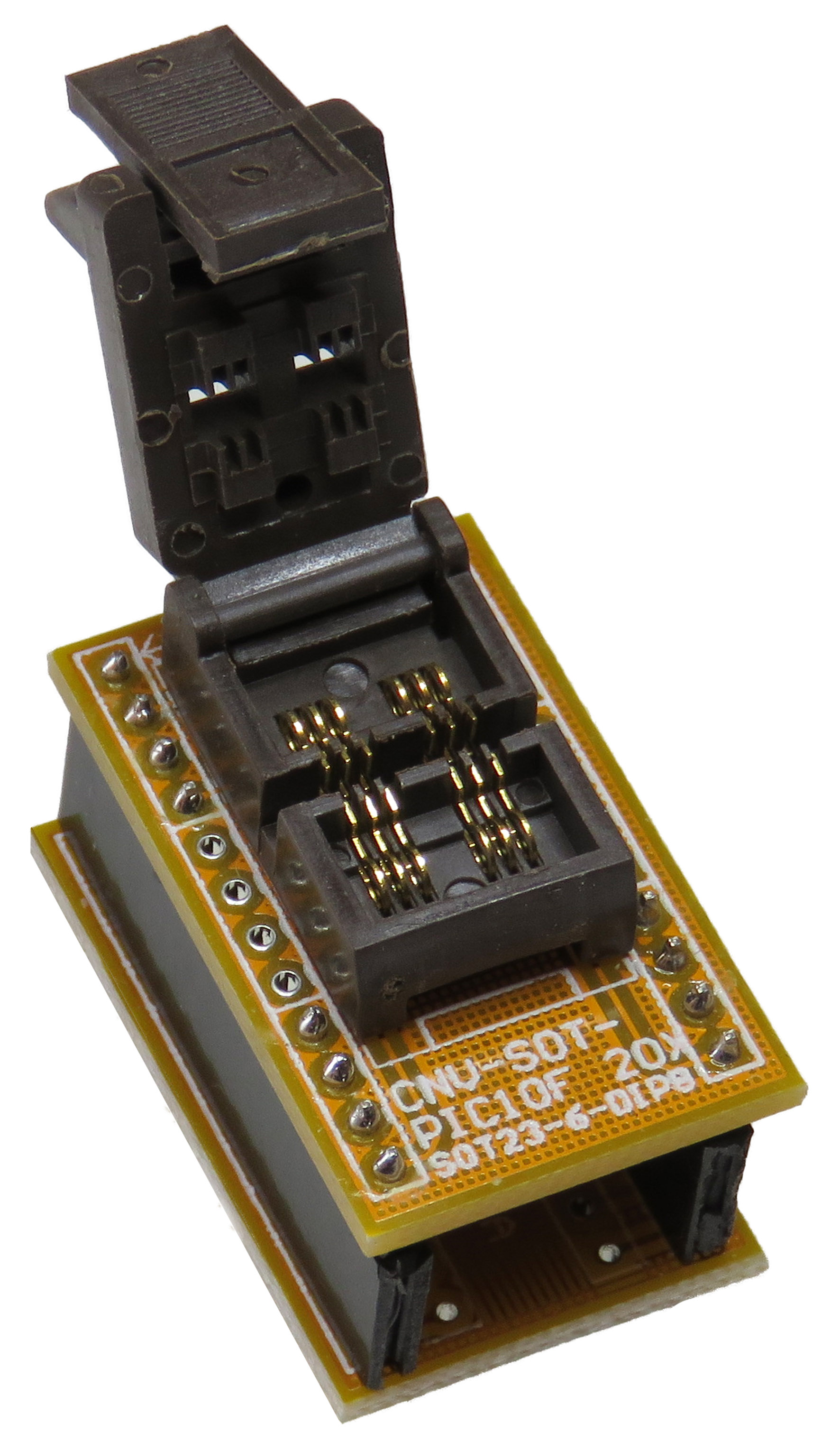 Seeit 0.95mm Pitch IC Socket Adapter, 6 Pin Female SOT23 to 8 Pin Male DIP
