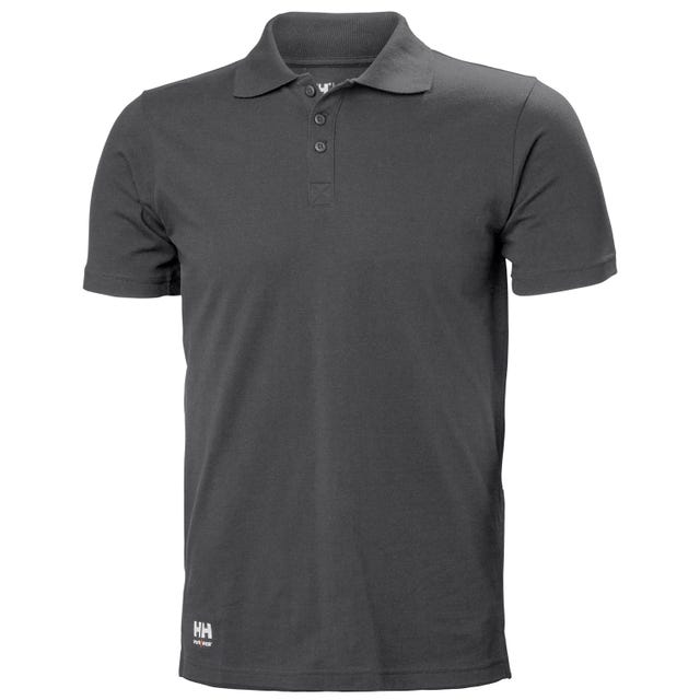 Helly Hansen Classic Dark Grey 100% Cotton Polo Shirt, UK- 3XL, EUR- 3XL