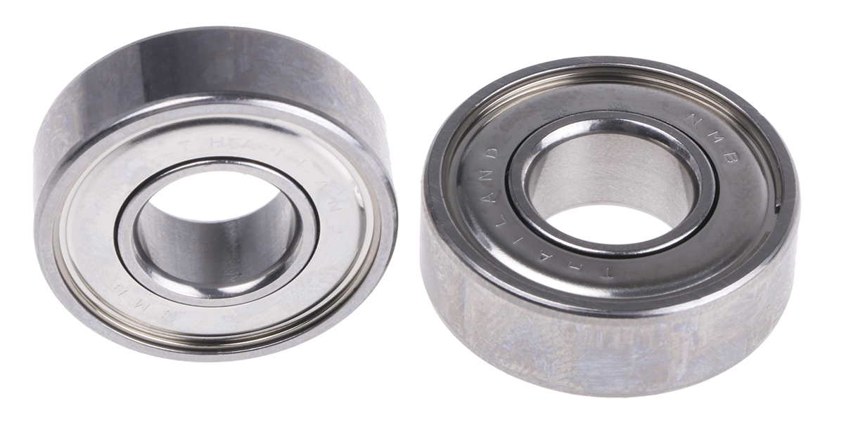 NMB DDRI1438HHRA5P24LY121 1 Row Ball Bearing - 9.52 mm ID, 22.22 mm OD