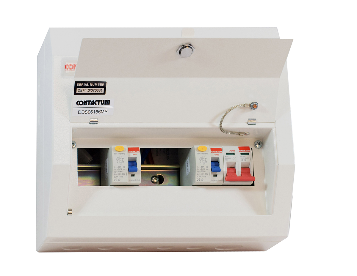Contactum 6 Steel Consumer Unit, 100A, BS EN 61439-3 Defender