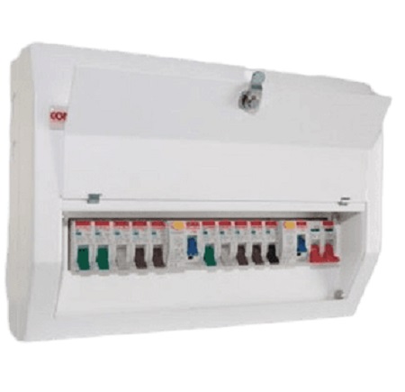 Contactum 8 Steel Consumer Unit, 100A, BS EN 61439-3 Defender