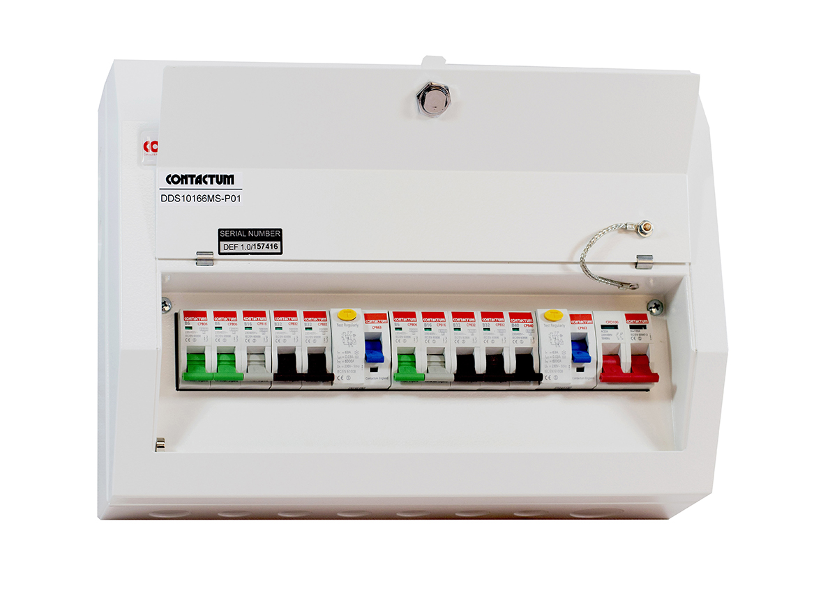 Contactum 10 Steel Consumer Unit, 100A, BS EN 61439-3 Defender