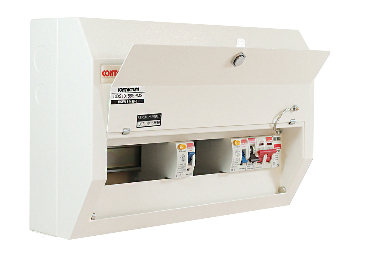 Contactum 10 Steel Consumer Unit, 100A, BS EN 61439-3 Defender