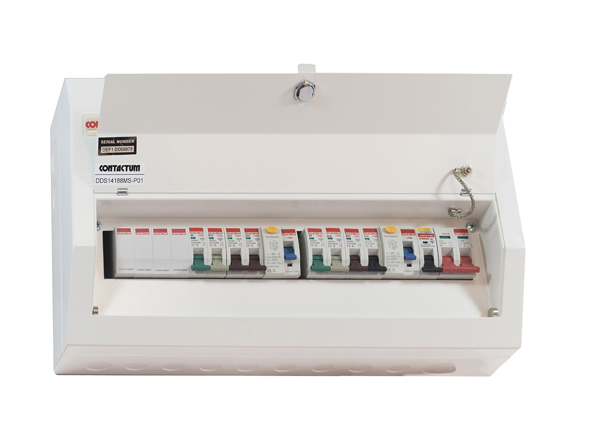 Contactum 14 Steel Consumer Unit, 100A, BS EN 61439-3 Defender