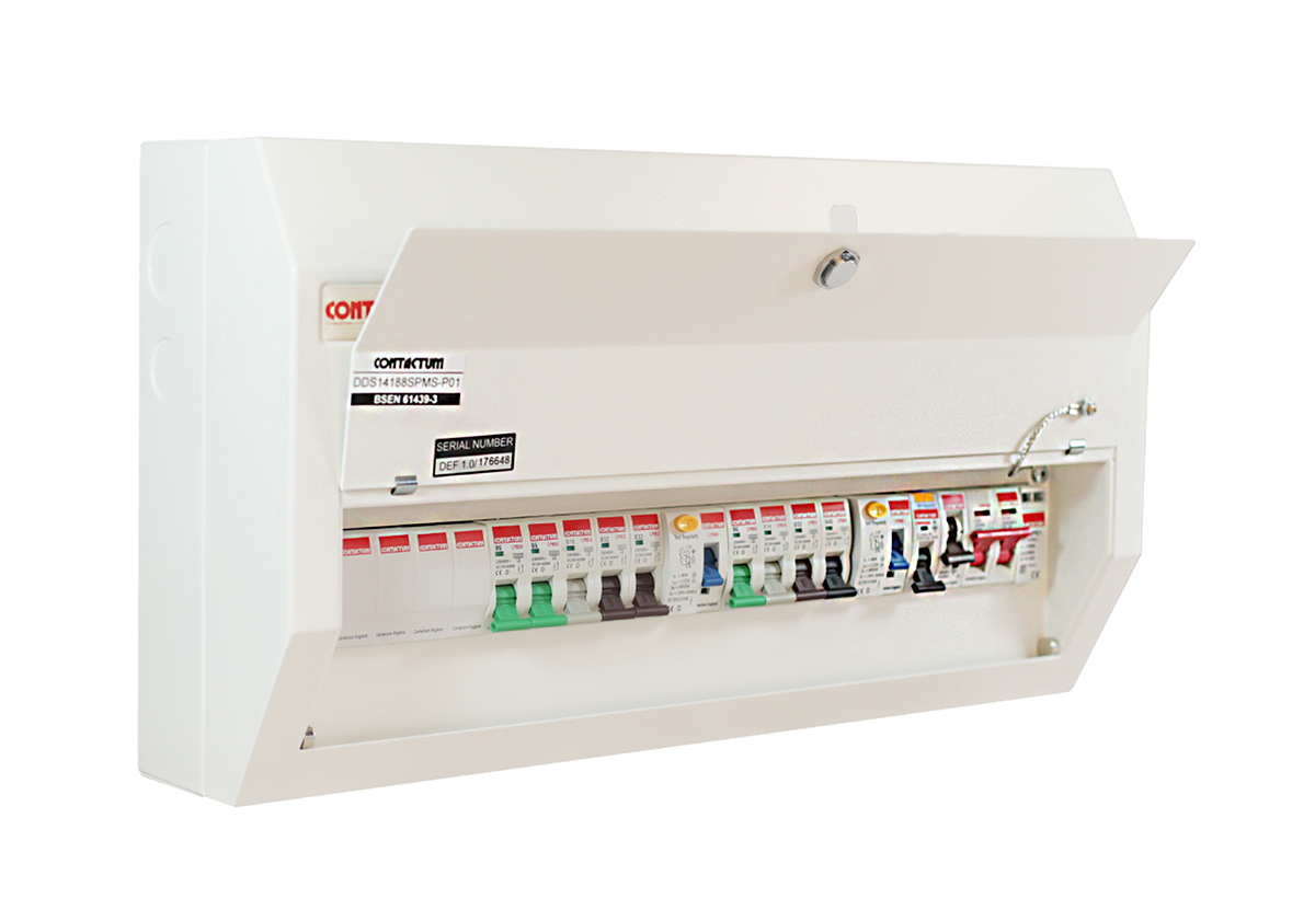 Contactum 14 Steel Consumer Unit, 100A, BS EN 61439-3 Defender