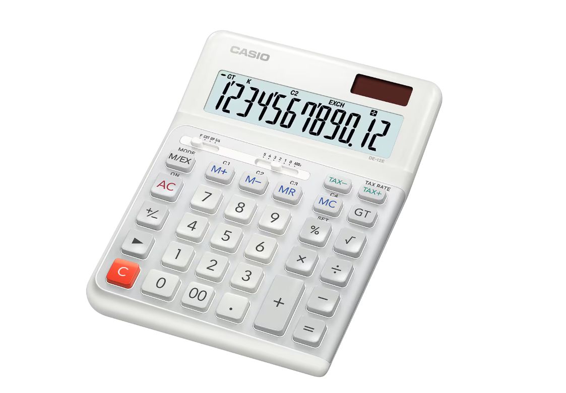 Casio Battery, Solar Power Supply Powered Desk Calculator