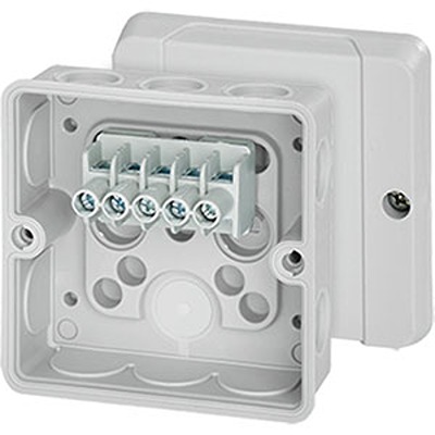 HENSEL DE Series Grey Polycarbonate Junction Box, IP55, 5 Terminals, 50 mm, 88mm 88 mm