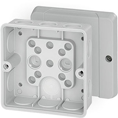 HENSEL DE Series Grey Polycarbonate Junction Box, IP55, 55 mm, 98mm 98 mm