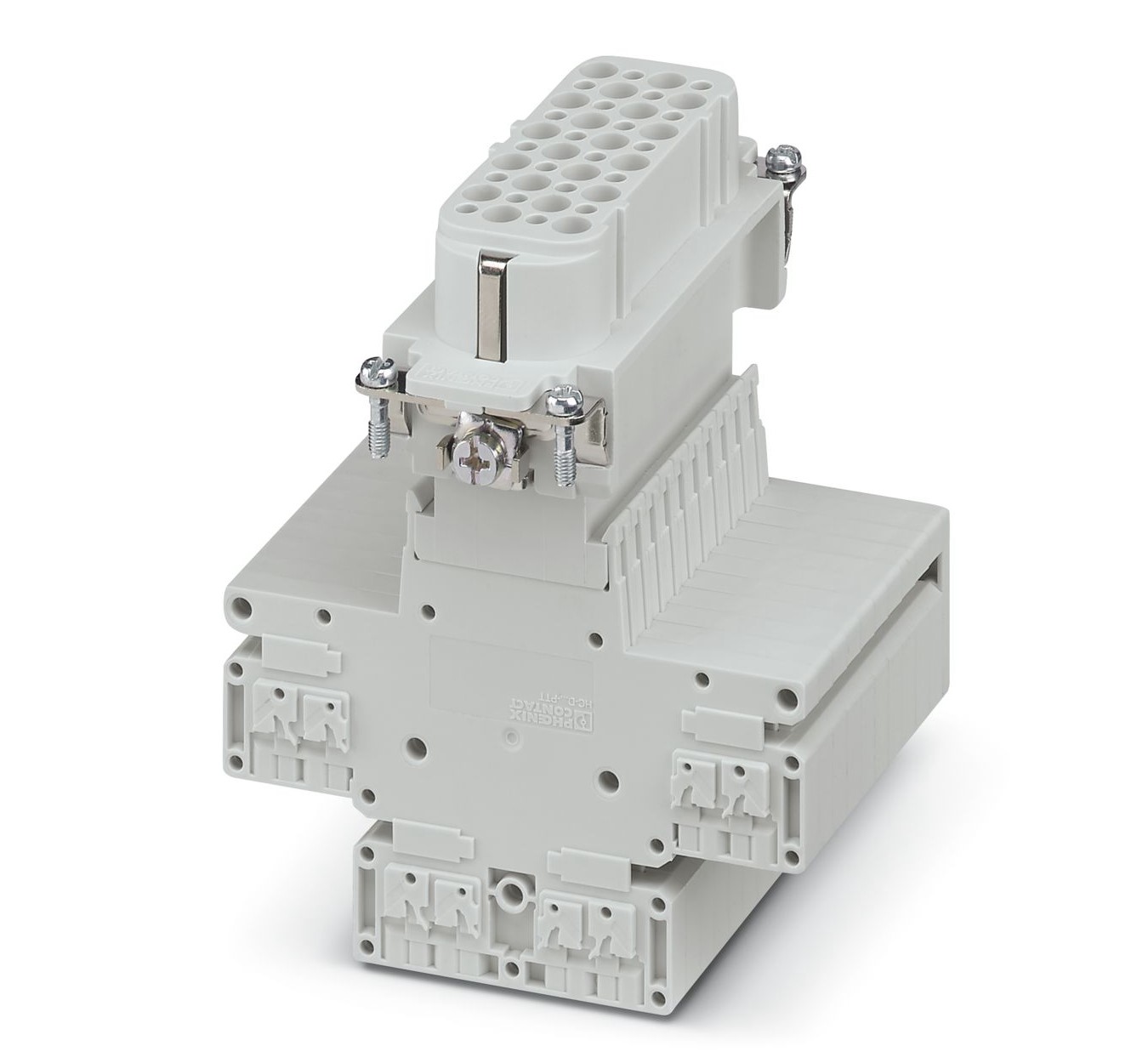 Phoenix Contact HEAVYCON Series HC-D40-PTT-F Terminal Block Connector, 40-Way, 10A, 20 → 16 AWG Wire, Push In