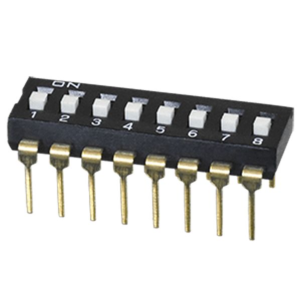Same Sky 4 Way Through Hole DIP Switch SPST, Raised Actuator Actuator