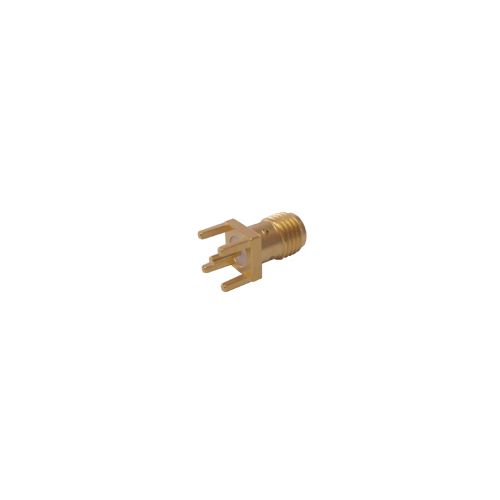 Huber+Suhner 82_SMA Series Socket Through Hole Coaxial PCB Connector, 50Ω, Solder Termination, Straight Body