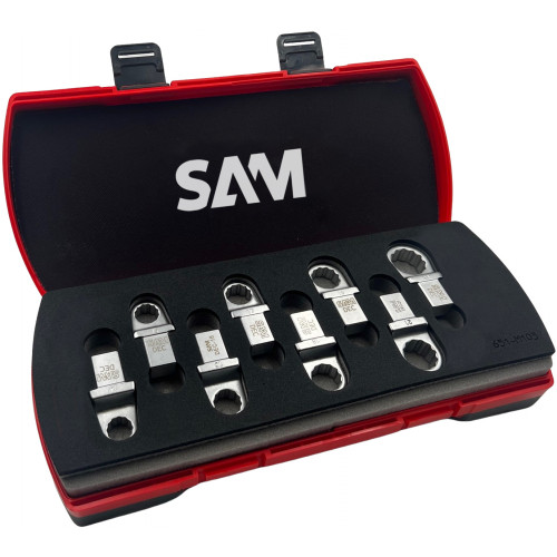 SAM 10-Piece Spanner Set, 15 mm, 19 mm, 17 to18 mm, 21 mm, 14 mm, 13 mm, 16 mm, 24, Chrome Vanadium Steel